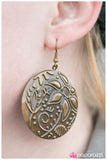 Paparazzi "So Serene - Brass" earring Paparazzi Jewelry