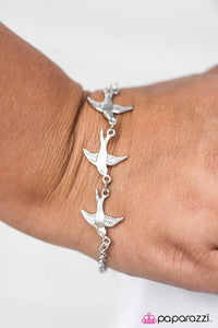 Paparazzi "Soul Bird - Silver" bracelet Paparazzi Jewelry
