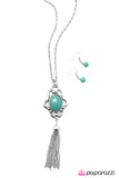 Paparazzi "Southern Living" Blue Necklace & Earring Set Paparazzi Jewelry