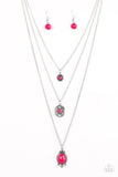 Paparazzi "Southern Solstice" Pink Necklace and Earring Set Paparazzi Jewelry