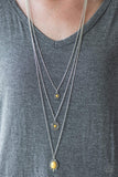 Paparazzi "Southern Solstice" Yellow Necklace and Earring Set Paparazzi Jewelry