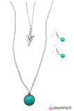 Paparazzi "Southern Style" Blue Necklace & Earring Set Paparazzi Jewelry
