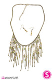 Paparazzi "Southwest Wind" Green Necklace & Earring Set Paparazzi Jewelry