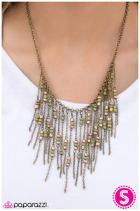 Paparazzi "Southwest Wind" Green Necklace & Earring Set Paparazzi Jewelry