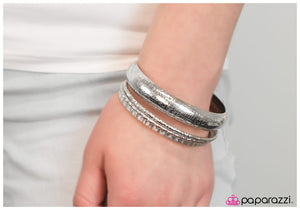 Paparazzi "Sparkle and Fade" Silver 021RF Bracelet Paparazzi Jewelry