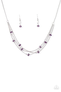 Paparazzi "Sparkle Brilliantly" Purple Necklace & Earring Set Paparazzi Jewelry