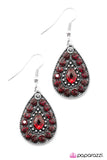 Paparazzi "Sparkle In The Rain - Red" earring Paparazzi Jewelry