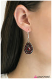 Paparazzi "Sparkle In The Rain - Red" earring Paparazzi Jewelry