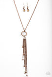 Paparazzi "Sparkling Crescendo" Copper Necklace & Earring Set Paparazzi Jewelry
