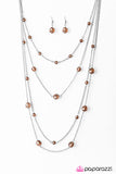 Paparazzi "Sparkling Intentions - Brown" necklace Paparazzi Jewelry