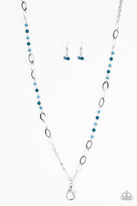 Paparazzi "Sparkling Sophistication - Blue Lanyard" necklace Paparazzi Jewelry