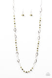 Paparazzi "Sparkling Sophistication" Green Necklace & Earring Set Paparazzi Jewelry