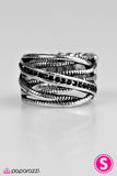 Paparazzi "Sparkling Speedways - Black" ring Paparazzi Jewelry