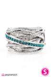 Paparazzi "Sparkling Speedways - Blue" ring Paparazzi Jewelry