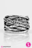 Paparazzi "Sparkling Speedways - Silver" ring Paparazzi Jewelry