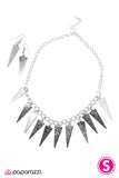 Paparazzi "Spike it Rich - Silver" necklace Paparazzi Jewelry