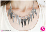 Paparazzi "Spike it Rich - Silver" necklace Paparazzi Jewelry
