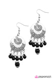 Paparazzi "Spinning My Wheels" Black Earrings Paparazzi Jewelry