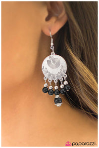 Paparazzi "Spinning My Wheels" Black Earrings Paparazzi Jewelry