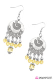 Paparazzi "Spinning My Wheels" Yellow Earrings Paparazzi Jewelry