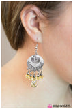 Paparazzi "Spinning My Wheels" Yellow Earrings Paparazzi Jewelry