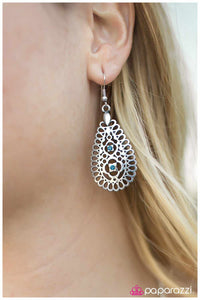 Paparazzi "Spin The Bottle - Blue" earring Paparazzi Jewelry