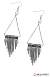 Paparazzi "Spoke Too Soon" Black 021XX Earrings Paparazzi Jewelry