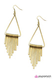 Paparazzi "Spoke Too Soon" Brass Earrings Paparazzi Jewelry