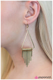 Paparazzi "Spoke Too Soon" Brass Earrings Paparazzi Jewelry