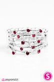 Paparazzi "Sporadic Sparkle" Red Ring Paparazzi Jewelry