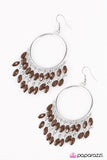 Paparazzi "Sporadic Sprinkles" Brown Earrings Paparazzi Jewelry