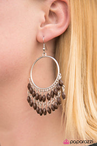 Paparazzi "Sporadic Sprinkles" Brown Earrings Paparazzi Jewelry