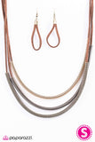Paparazzi "SPRING Me To Life" Brown Necklace & Earring Set Paparazzi Jewelry