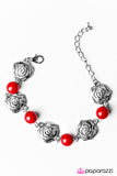 Paparazzi "Springtime Social" Red Bracelet Paparazzi Jewelry