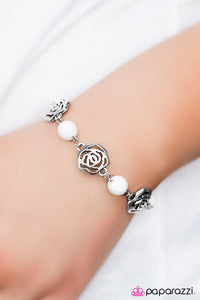 Paparazzi "Springtime Social" White Bracelet Paparazzi Jewelry