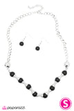 Paparazzi "Spring To Mind" Black Necklace & Earring Set Paparazzi Jewelry