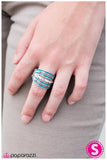 Paparazzi "Spritzer - Blue Ring" ring Paparazzi Jewelry