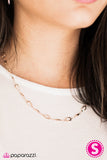 Paparazzi "SQUARE She Goes Again - Rose Gold" necklace Paparazzi Jewelry