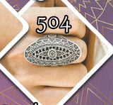 Paparazzi "TRIBAL and Tribulation" 504 FASHION FIX Sunset Sightings September 2019 Silver Studded Filigree Ring Paparazzi Jewelry