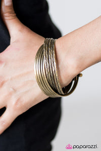 Paparazzi "Stacked In My Favor - Brass" bracelet Paparazzi Jewelry