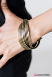 Paparazzi "Stacked In My Favor - Brass" bracelet Paparazzi Jewelry