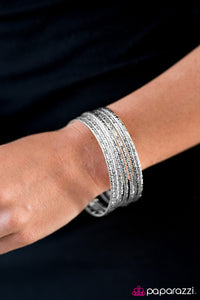 Paparazzi "Stack Machine - Silver" bracelet Paparazzi Jewelry