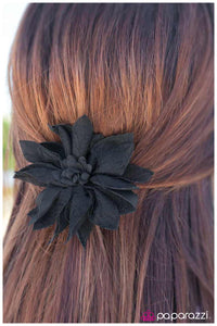 Paparazzi "Standing BLOOM Only" Black Hair Clip Paparazzi Jewelry