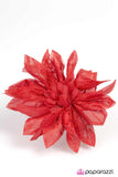 Paparazzi "Standing BLOOM Only" Red Hair Clip Paparazzi Jewelry