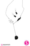 Paparazzi "Standing My Ground" Black Necklace & Earring Set Paparazzi Jewelry