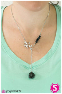 Paparazzi "Standing My Ground" Black Necklace & Earring Set Paparazzi Jewelry