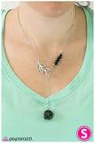 Paparazzi "Standing My Ground" Black Necklace & Earring Set Paparazzi Jewelry