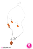 Paparazzi "Standing My Ground" Orange Necklace & Earring Set Paparazzi Jewelry