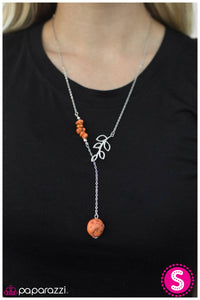 Paparazzi "Standing My Ground" Orange Necklace & Earring Set Paparazzi Jewelry