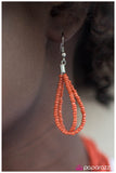 Paparazzi "Standing Ovation" Orange 041WE Necklace & Earring Set Paparazzi Jewelry